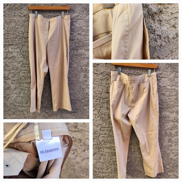 JIL SANDERC ropped cotton-‎ wide-leg pants - Picture 4 of 5